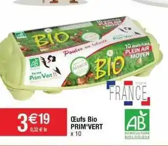 Cora x Carrefour Oeufs Bio Prim'vert offre