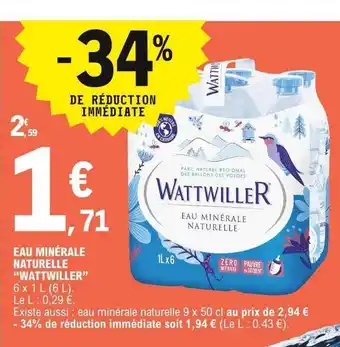 E.Leclerc Eau Minérale Naturelle offre