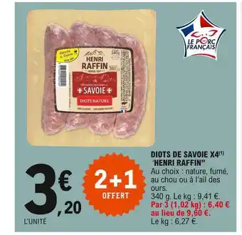E.Leclerc Diots De Savoie X4 offre