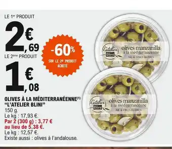 E.Leclerc Olives à La Méditerranéenne offre