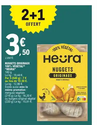 E.Leclerc Nuggets Originaux 100% Végétal offre