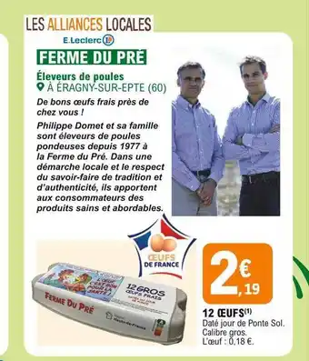 E.Leclerc 12 Oeufs offre