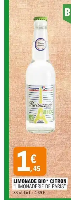 E.Leclerc Limonade Bio Citron offre
