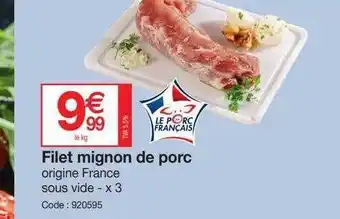 Promocash Filet Mignon De Porc offre