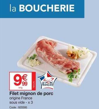 Promocash Filet Mignon De Porc offre