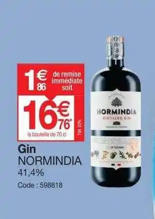 Promocash Gin Normindia offre