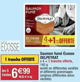 Migros Saumon Fumé écosse Delpeyrat offre
