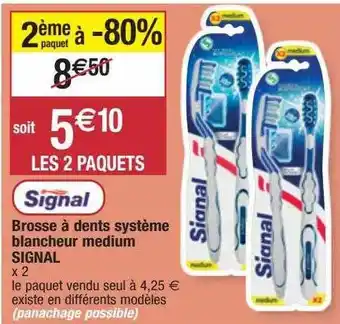 Migros Brosse à Dents Système Blancheur Medium Signal offre
