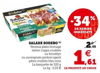 Super U Sodebo salade offre