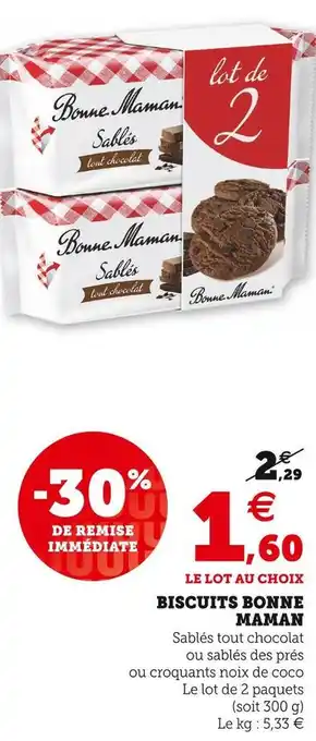 Super U Bonne maman biscuits offre