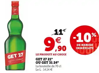 Super U Get 27 get 27 21° ou get 31 24° offre