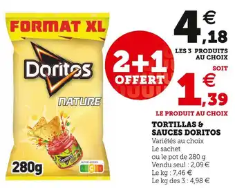 Super U Doritos tortillas & sauce offre