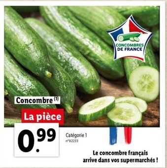 Lidl Concombre offre