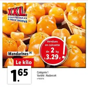 Lidl Mandarines offre