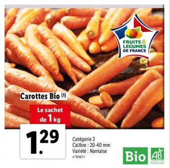 Lidl Carottes Bio offre