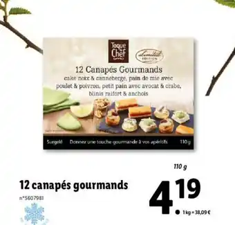 Lidl 12 Canapés Gourmands offre