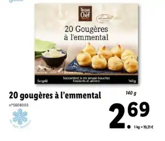 Lidl 20 Gougères à l'Emmental offre
