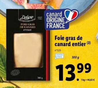 Lidl Foie Gras De Canard Entier offre