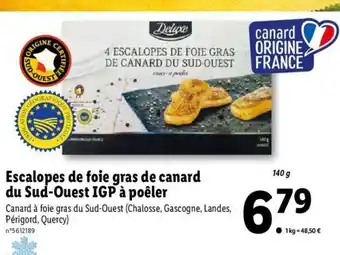 Lidl Escalopes De Foie Gras De Canard offre