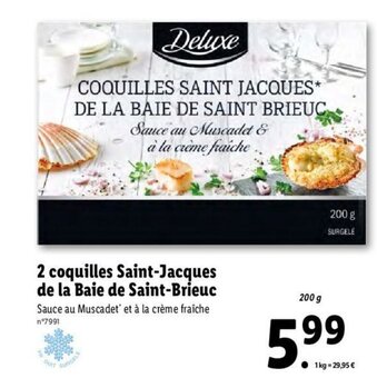 2 Coquilles Saint-Jacques De La Baie De Saint-Brieuc