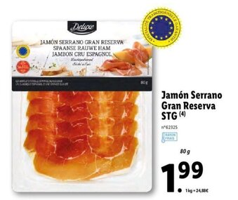 Lidl Jamón Serrano Gran Reserva STG offre