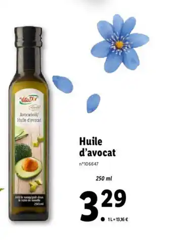 Lidl Huile d'Avocat offre