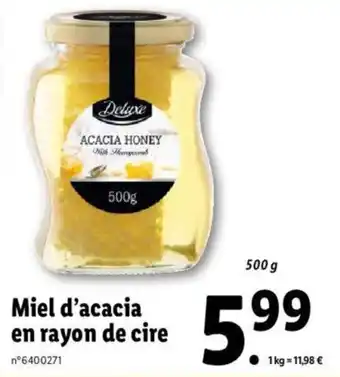 Lidl Miel d'Acacia En Rayon De Cire offre
