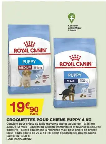 Bricomarché Croquettes Pour Chiens Puppy 4 kg offre