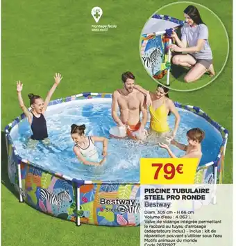 Bricomarché Piscine Tubulaire Steel Pro Ronde offre