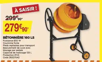 Bricomarché Bétonnière 160 LS offre