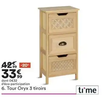 BUT Tour Oryx 3 tiroirs offre
