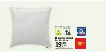 Conforama Oreiller Confort Pur 60 X 60 Cm offre