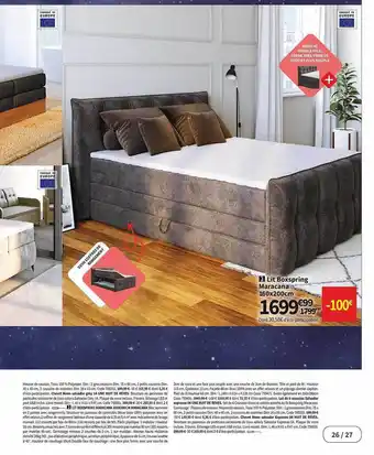 Conforama Lit Boxspring Maracana 160 X 200 Cm offre