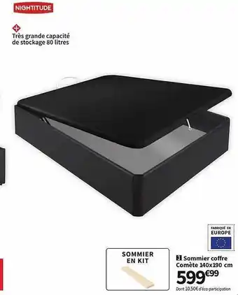 Conforama Sommier Coffre Comète 140 X 190 Cm offre