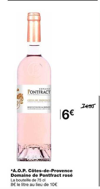 Monoprix A.o.p. Côtes-de-provence Domaine De Pontfract Rosé offre