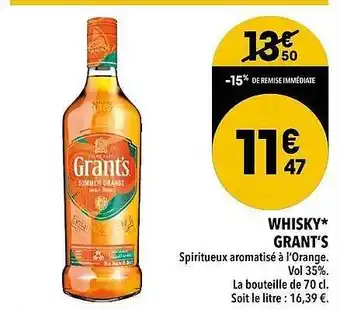 Supeco Whisky Grant's offre
