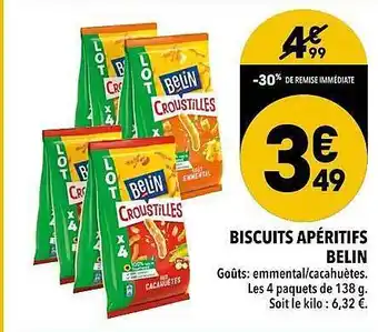 Supeco Biscuits Apéritifs Belin offre