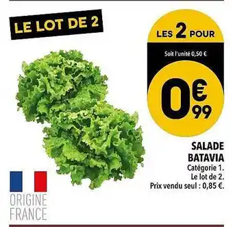 Supeco Salade Batavia offre