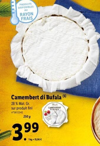 Lidl Camembert di Bufala offre