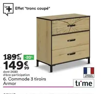 BUT Commode 3 Tiroirs Armor offre
