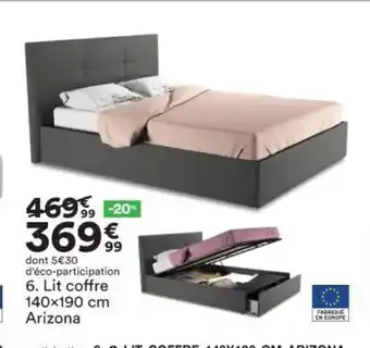 BUT Lit Coffre 140x190cm Arizona offre