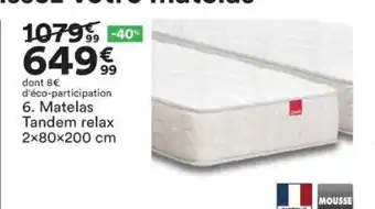 BUT Matelas Tandem Relax offre