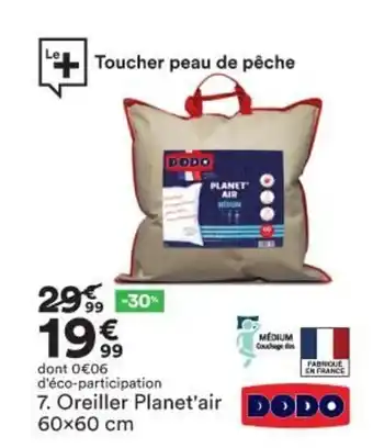 BUT Oreiller Planet Air 60x60cm offre