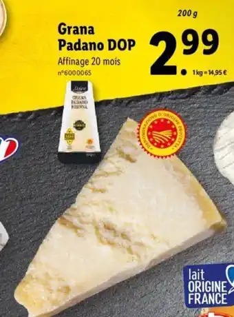 Lidl Grana Padano DOP offre