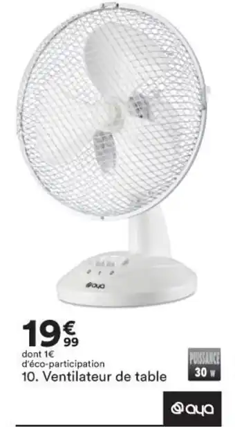 BUT Ventilateur de Table offre