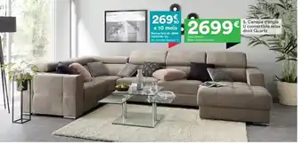 BUT Canape d'Angle U Convertible Relax Droit Quartz offre