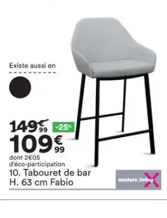 BUT Tabouret de Bar 63cm Fabio offre