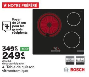 BUT Table de Cuisson Vitrocéramique offre