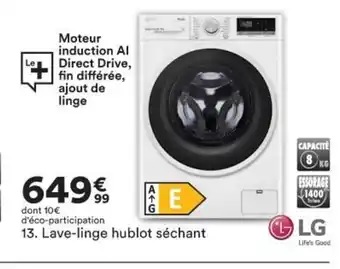 BUT LG Lave-Linge Hublot Séchant offre
