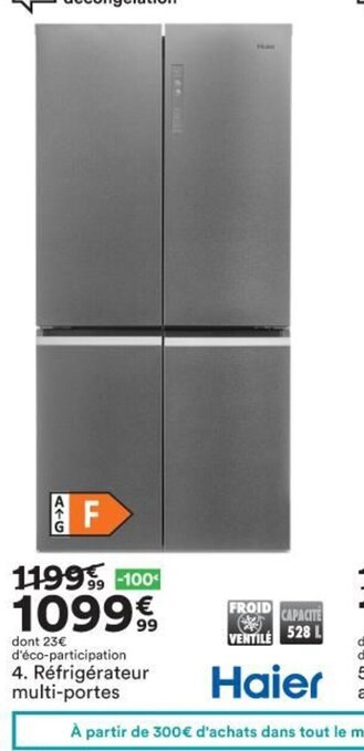 BUT Haier Réfrigérateur Multi-Portes offre